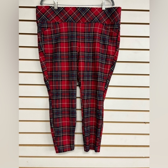 Torrid Plaid Pocket Pixie Skinny Studio Luxe Ponte High-Rise Pant Size 2S NWT - Picture 6 of 12